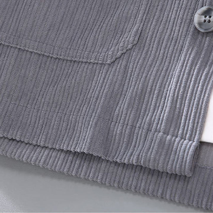 Buddha Stones Fall Lapel Design Long Sleeve Button Men's Jacket With Pockets - image 4