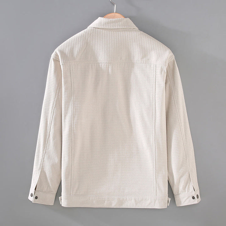 Buddha Stones Commute Lapel Design Buttons Men's Long Sleeve Jacket With Pockets - image 2