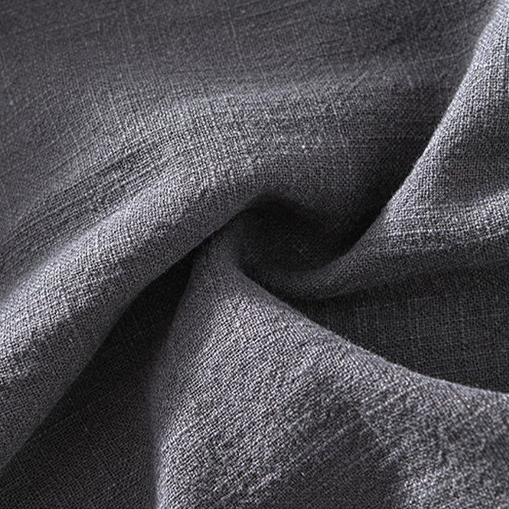 Buddha Stones Commute Plain Simple Buttons Design Men's Long Sleeve Ramie Linen Jacket With Pockets - image 22