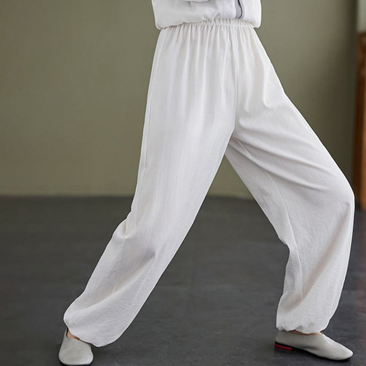 Buddha Stones 2pcs Cotton Tai Chi Shirt Top Pants Meditation Zen Clothing Women's Set - image 13