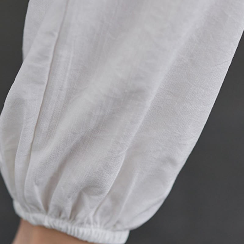 Buddha Stones 2pcs Cotton Tai Chi Shirt Top Pants Meditation Zen Clothing Women's Set - image 14