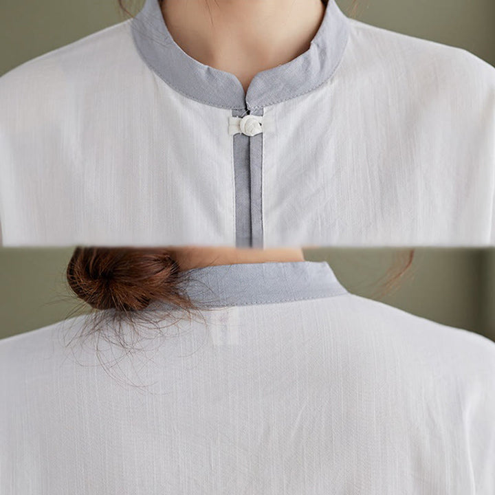 Buddha Stones 2pcs Cotton Tai Chi Shirt Top Pants Meditation Zen Clothing Women's Set - image 17