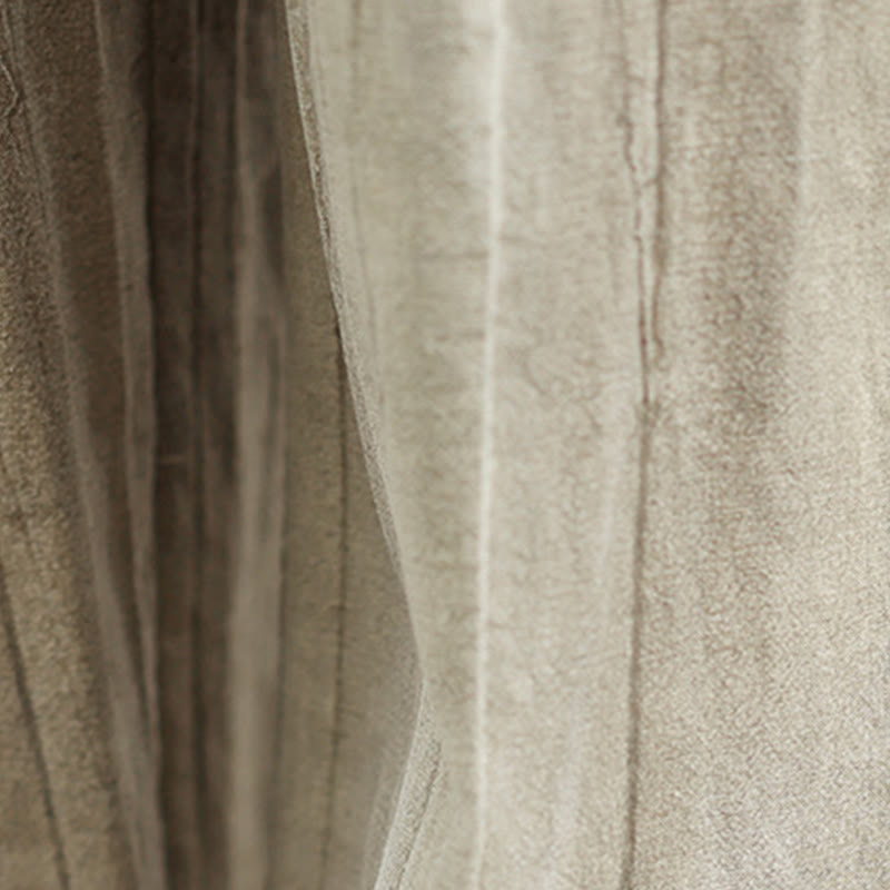 Buddha Stones Casual Tan Women's Cotton Elastic Waist  Wide Leg Pants With Pockets - image 10