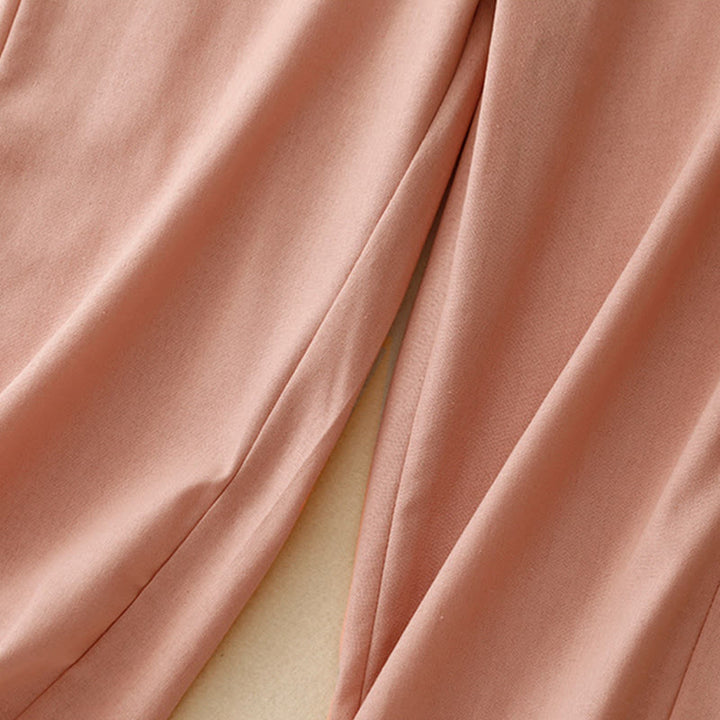 Buddha Stones Casual Straight Leg Design Women's Cotton Linen Pants With Pockets - image 7