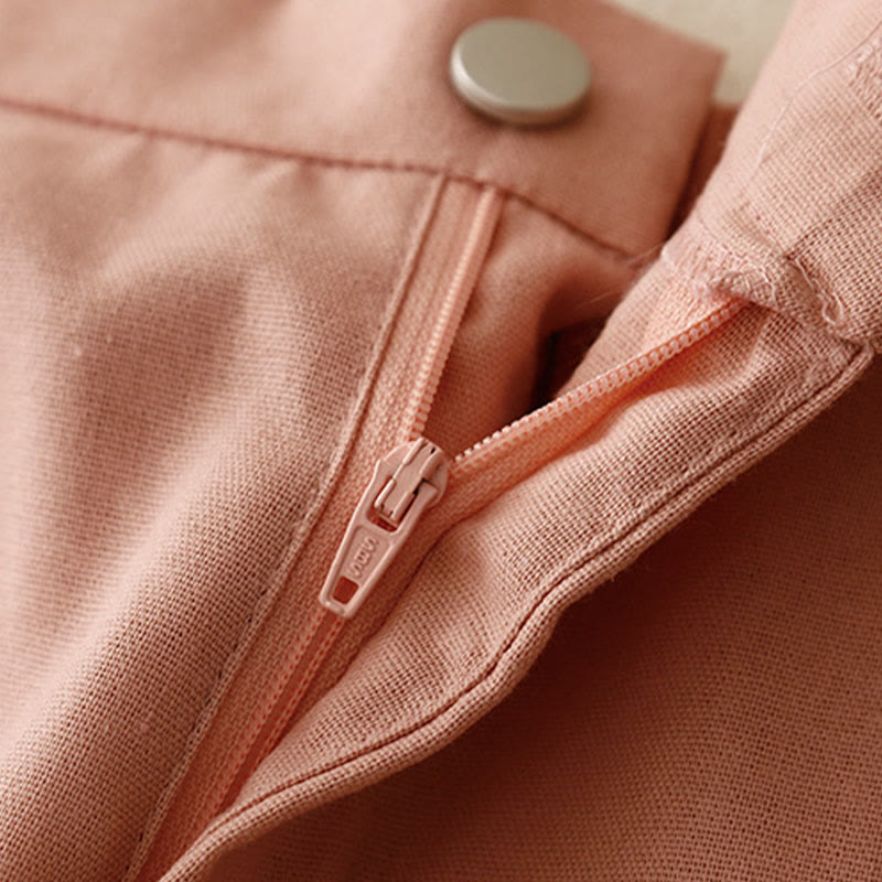 Buddha Stones Casual Straight Leg Design Women's Cotton Linen Pants With Pockets - image 6