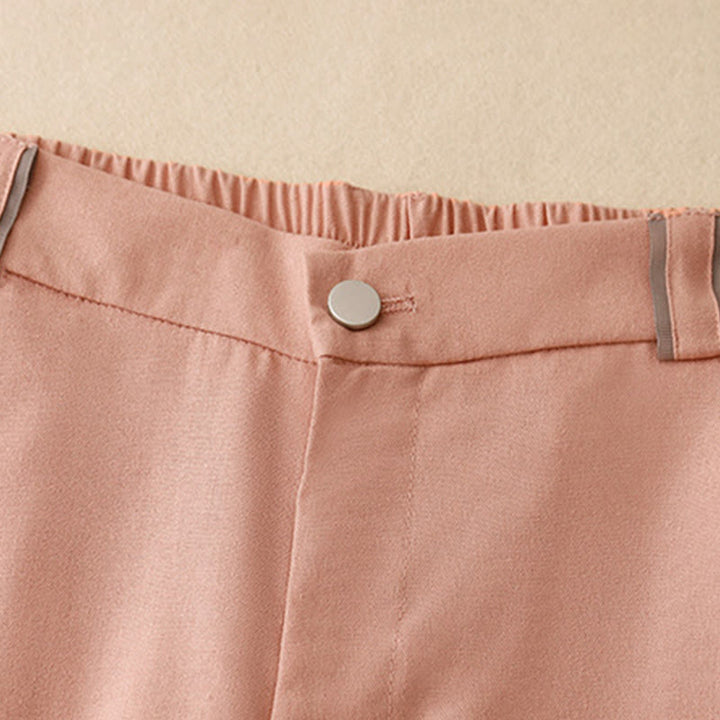 Buddha Stones Casual Straight Leg Design Women's Cotton Linen Pants With Pockets - image 2