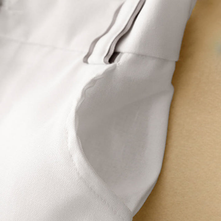 Buddha Stones Casual Straight Leg Design Women's Cotton Linen Pants With Pockets - image 13