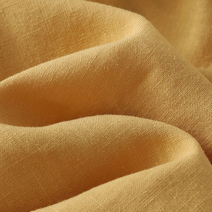 Buddha Stones Plain Slanted Buttons Cotton Linen Women's Shirt - image 2