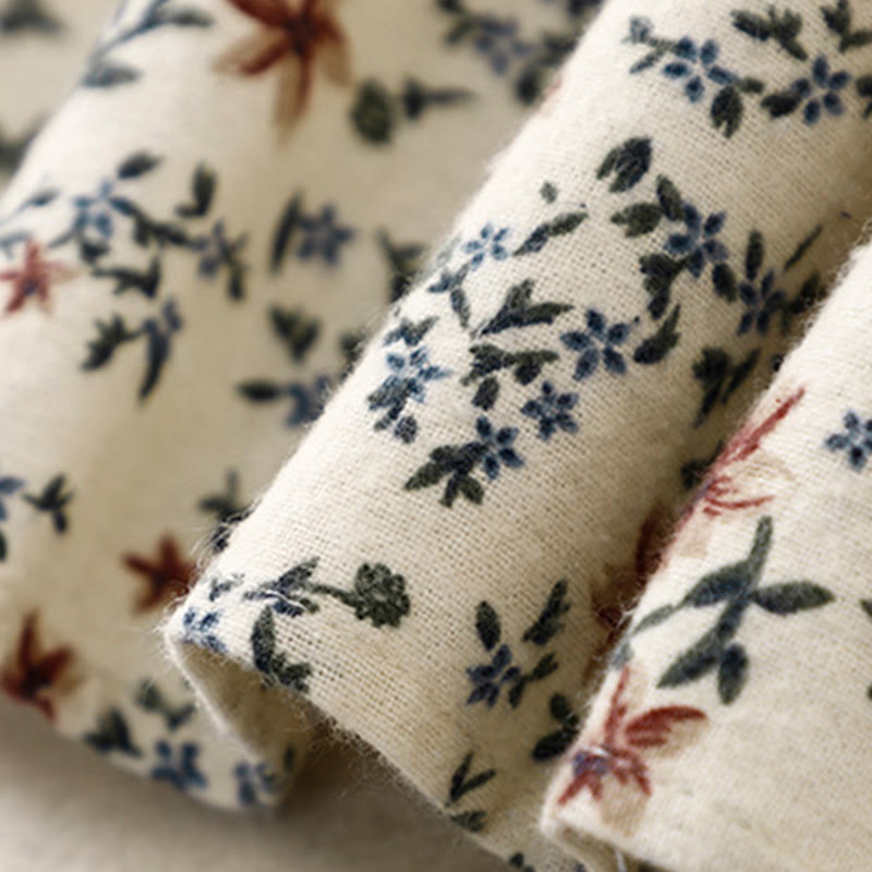 Buddha Stones Casual Florals Crew Neck Cotton Linen Women's Shirt - image 10