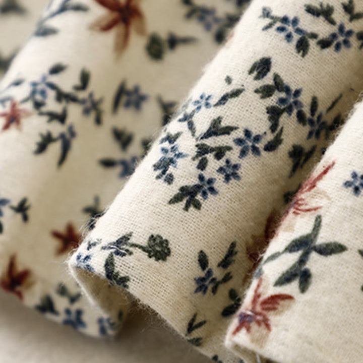 Buddha Stones Casual Florals Crew Neck Cotton Linen Women's Shirt - image 10