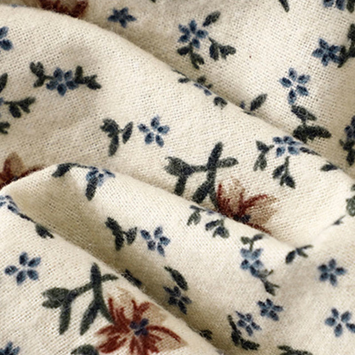 Buddha Stones Casual Florals Crew Neck Cotton Linen Women's Shirt - image 5