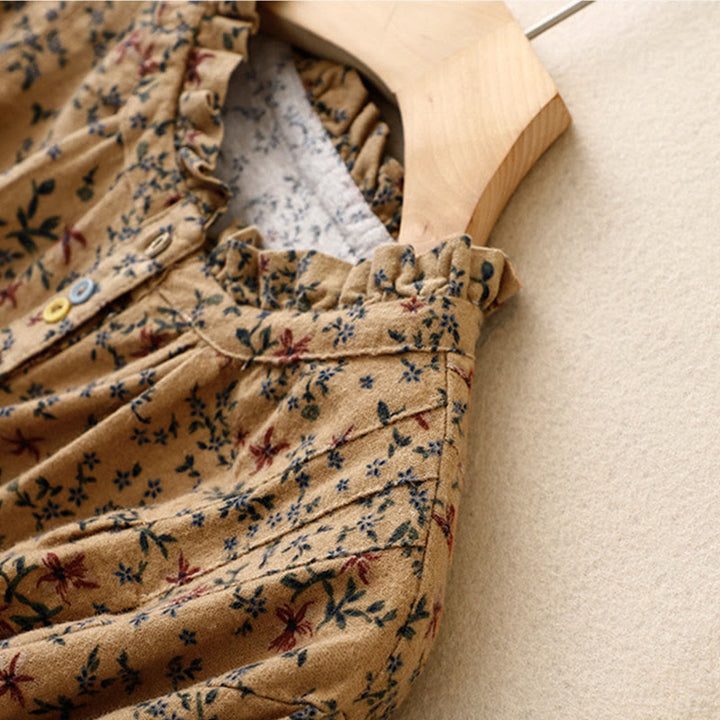 Buddha Stones Casual Florals Crew Neck Cotton Linen Women's Shirt - image 19