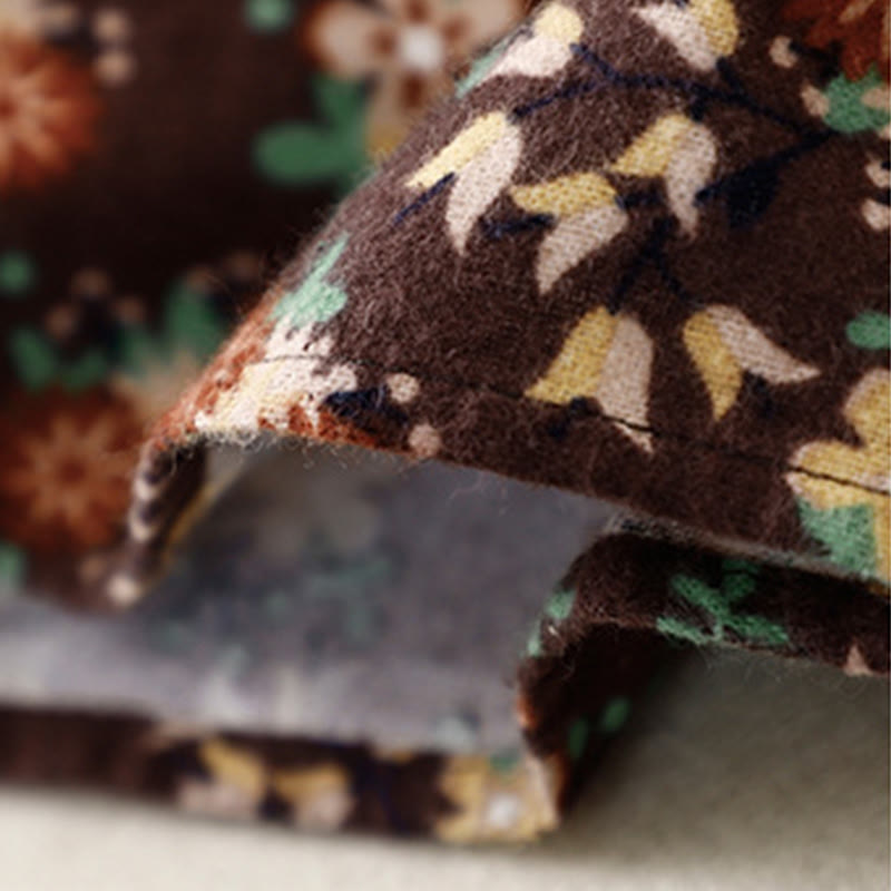 Buddha Stones Casual Florals Crew Neck Cotton Linen Women's Shirt - image 28