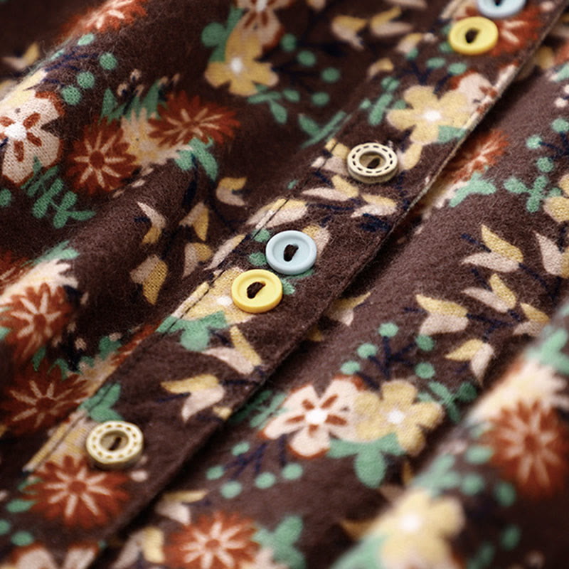 Buddha Stones Casual Florals Crew Neck Cotton Linen Women's Shirt - image 25