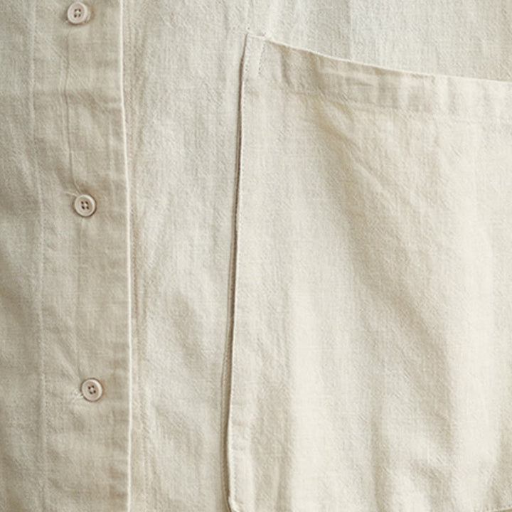 Buddha Stones Plain Design Long Sleeve Women's Cotton Linen Jacket With Pockets - image 10