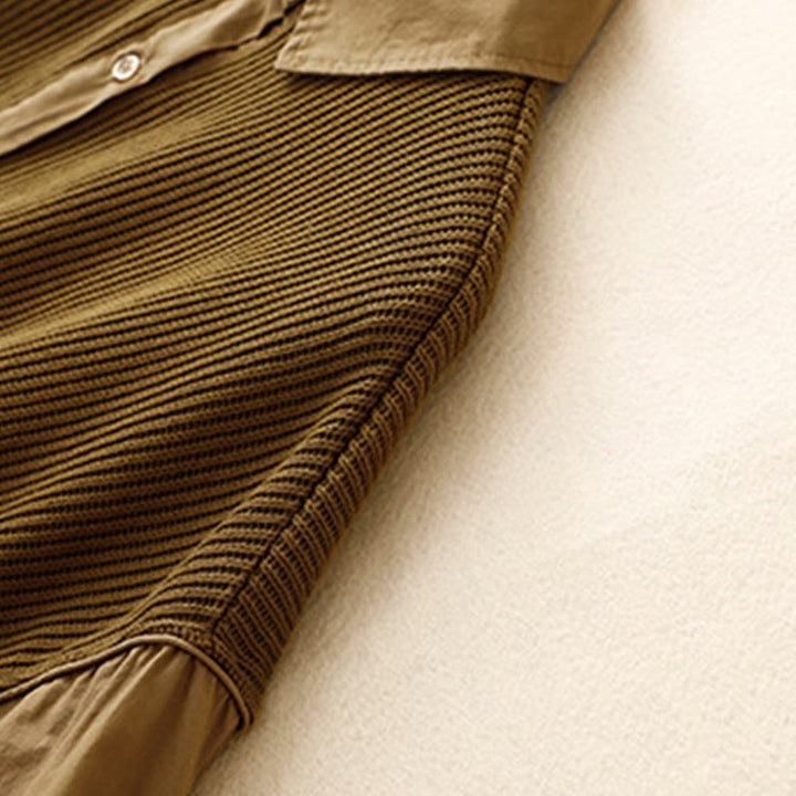 Buddha Stones Plain Stand Collar Women's Cotton Corduroy Jacket - image 5