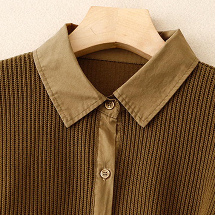 Buddha Stones Plain Stand Collar Women's Cotton Corduroy Jacket - image 2