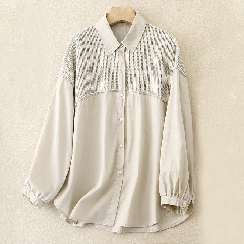 Buddha Stones Plain Stand Collar Women's Cotton Corduroy Jacket - Beige - US14,UK/AU18,EU46 (2XL) - image 11