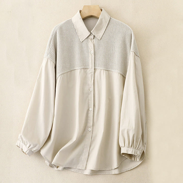 Buddha Stones Plain Stand Collar Women's Cotton Corduroy Jacket - Beige - US14,UK/AU18,EU46 (2XL) - image 11
