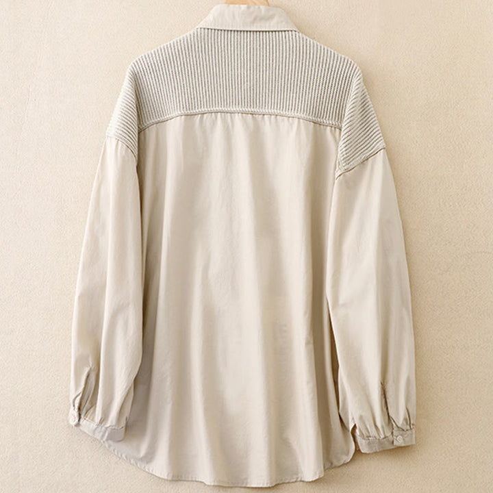 Buddha Stones Plain Stand Collar Women's Cotton Corduroy Jacket - image 12
