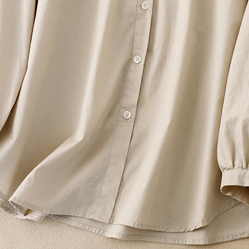 Buddha Stones Plain Stand Collar Women's Cotton Corduroy Jacket - image 18