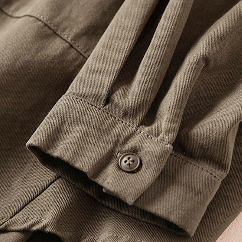 Buddha Stones Fall Irregular Design Long Sleeve Women's Cotton Linen Lapel Jacket With Pockets - image 20