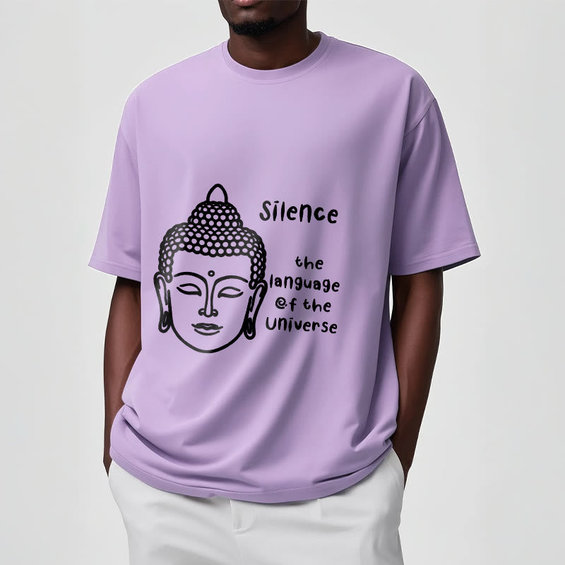 Buddha Stones Casual Meditating Buddha Head Pattern Cotton Tee T-shirt - image 18