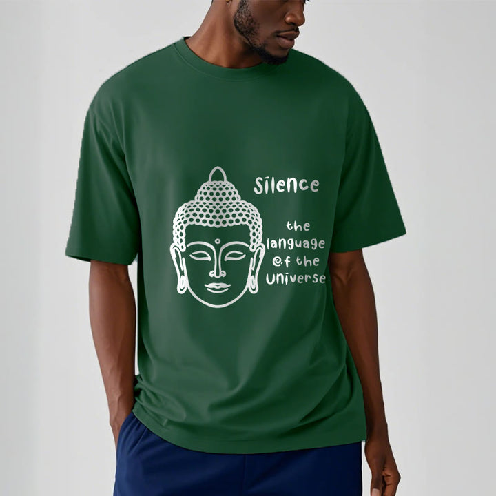 Buddha Stones Casual Meditating Buddha Head Pattern Cotton Tee T-shirt - image 12