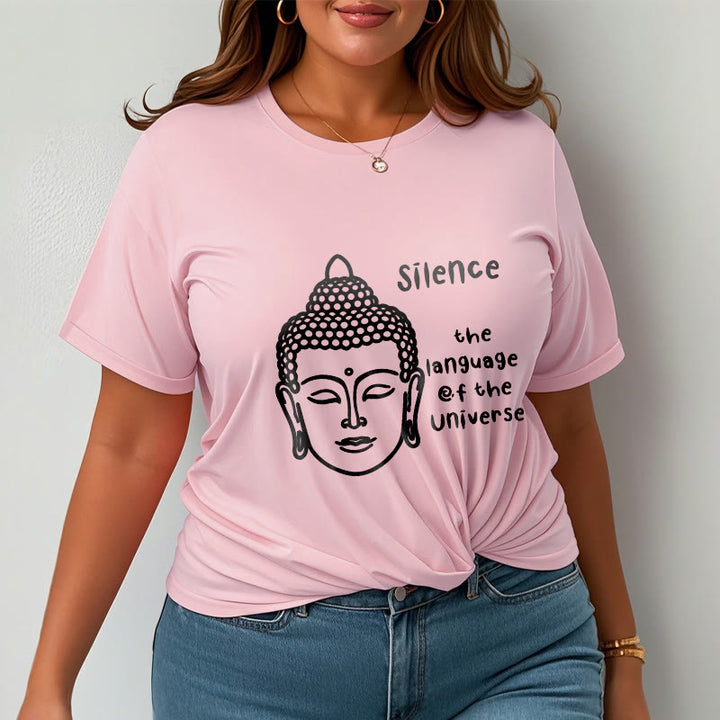 Buddha Stones Casual Meditating Buddha Head Pattern Cotton Tee T-shirt - image 14