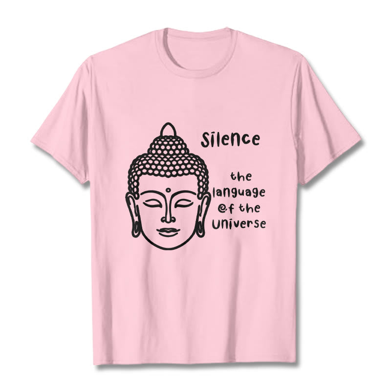Buddha Stones Casual Meditating Buddha Head Pattern Cotton Tee T-shirt - LightPink - 2XL - image 13