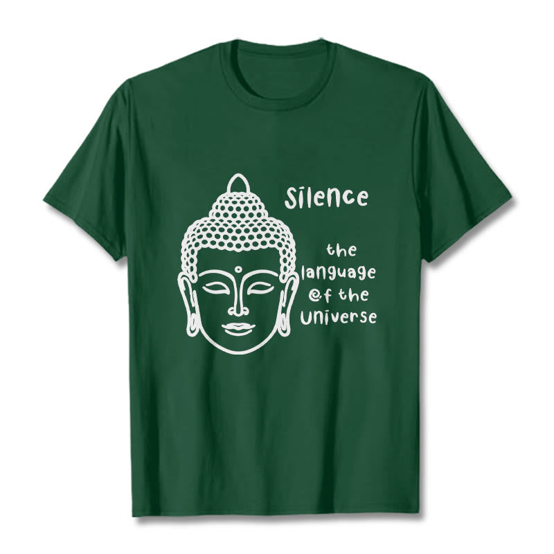 Buddha Stones Casual Meditating Buddha Head Pattern Cotton Tee T-shirt - ForestGreen - 2XL - image 11