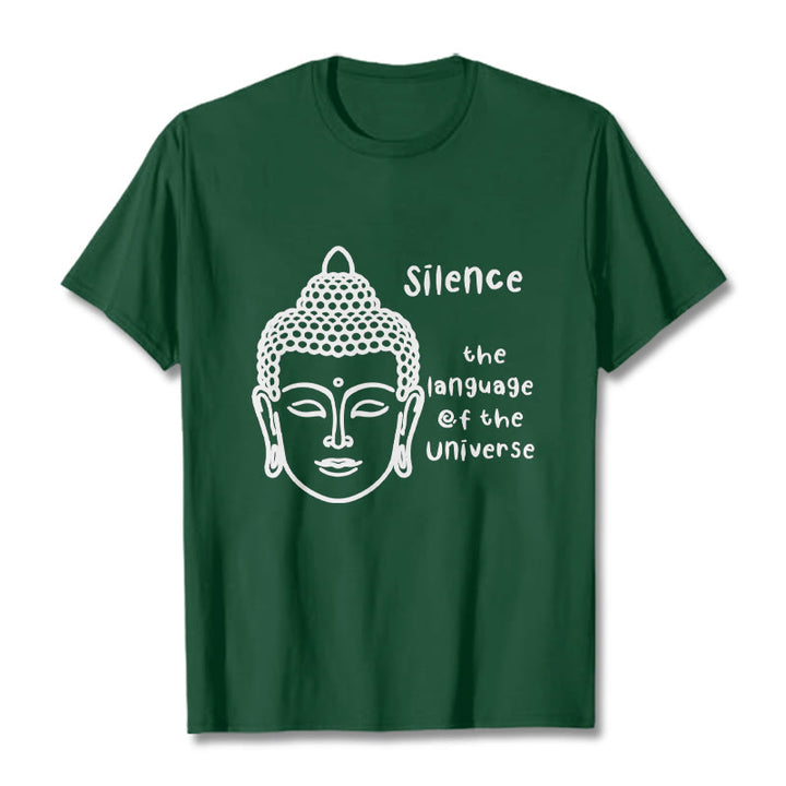 Buddha Stones Casual Meditating Buddha Head Pattern Cotton Tee T-shirt - ForestGreen - 2XL - image 11