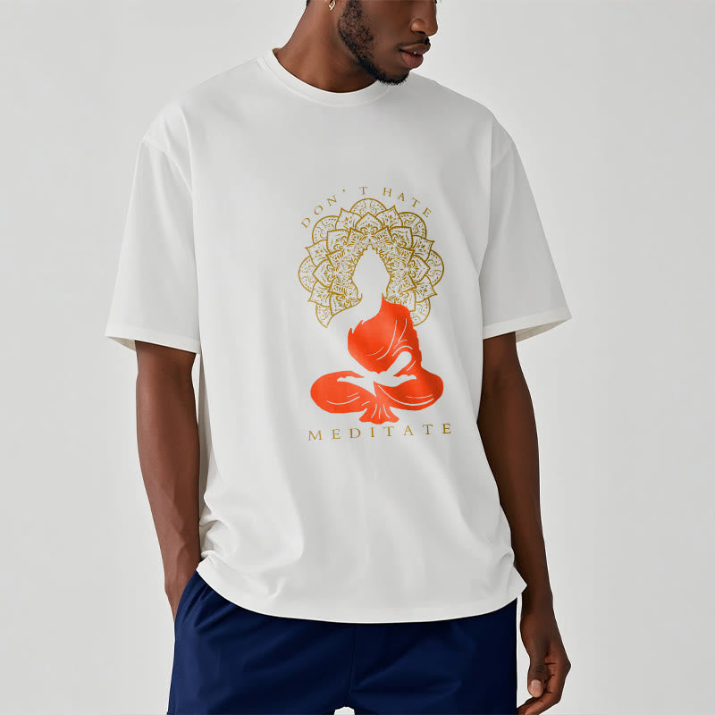 Buddha Stones Casual Meditative Buddha Mandala Pattern Cotton Tee T-Shirt - image 7
