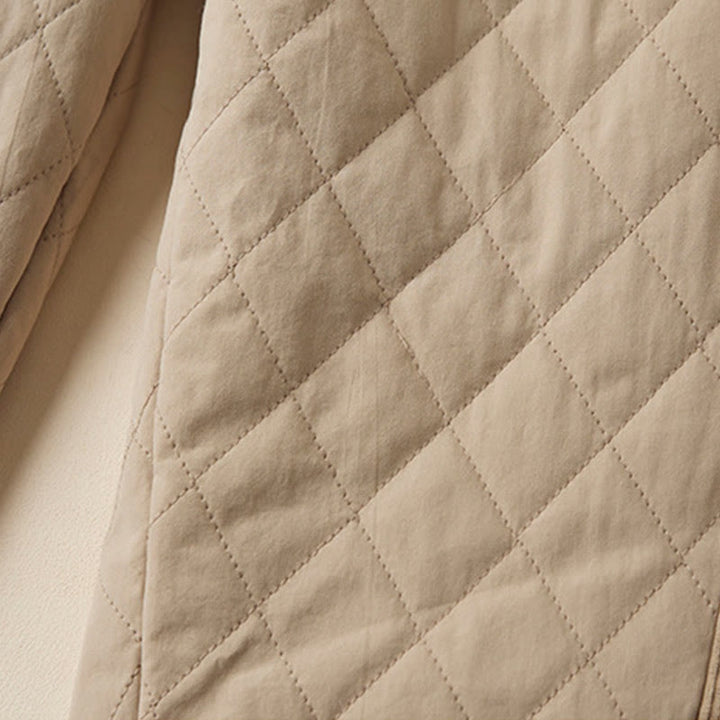 Buddha Stones Diamond Quilted Design Thermal Fleece-Lined Women's Harem Cotton Pants With Pockets - image 16