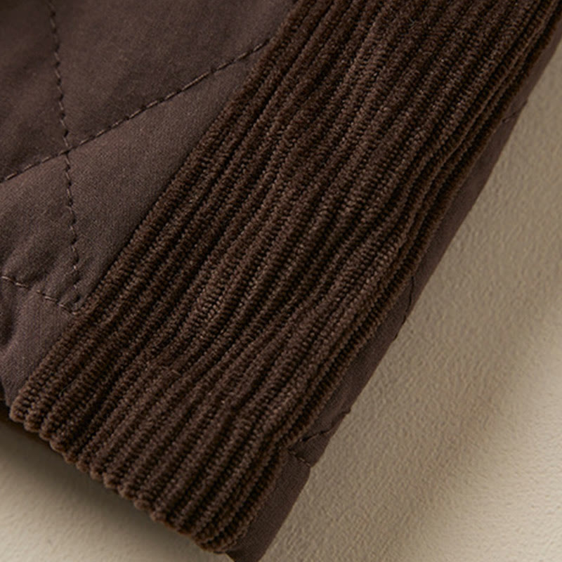 Buddha Stones Diamond Quilted Design Thermal Fleece-Lined Women's Harem Cotton Pants With Pockets - image 25