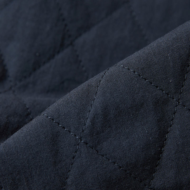 Buddha Stones Diamond Quilted Design Thermal Fleece-Lined Women's Harem Cotton Pants With Pockets - image 7