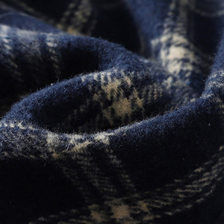 Buddha Stones Retro Plaid Pattern Women's Fleece-Lined Harem Cotton Pants With Pockets - image 7