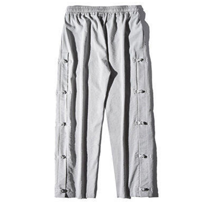 Buddha Stones Casual Patchwork Crane Pattern Frog-Button Design Men's Wide Leg Pants With Pockets - image 22