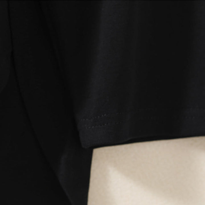 Buddha Stones Casual Pure Irregular Hem Cotton Linen Women's Long Sleeve T-shirt - image 12