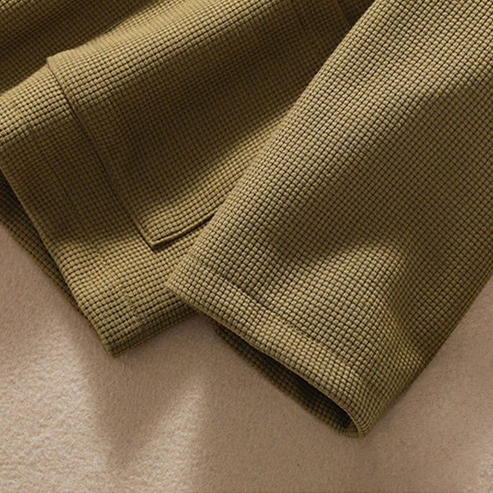 Buddha Stones Plain Lapel Women's Cotton Jacket With Pockets - image 8