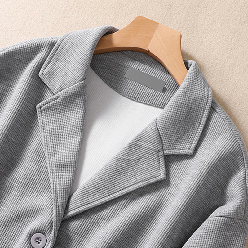 Buddha Stones Plain Lapel Women's Cotton Jacket With Pockets - image 13