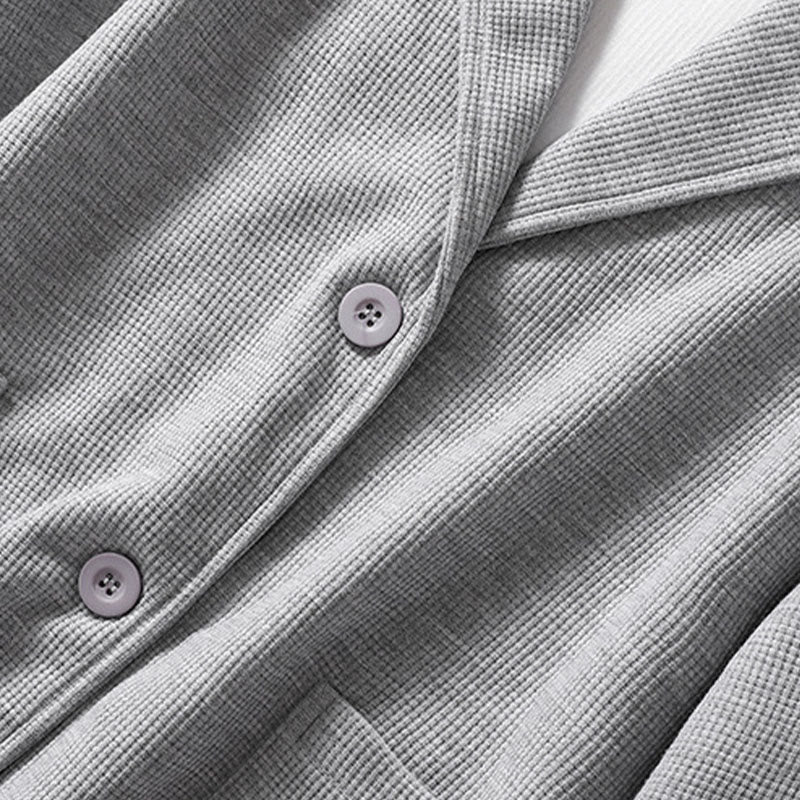 Buddha Stones Plain Lapel Women's Cotton Jacket With Pockets - image 19