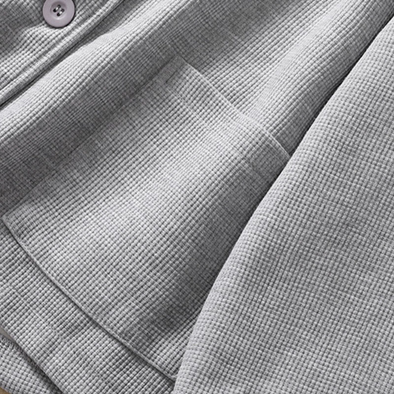 Buddha Stones Plain Lapel Women's Cotton Jacket With Pockets - image 21