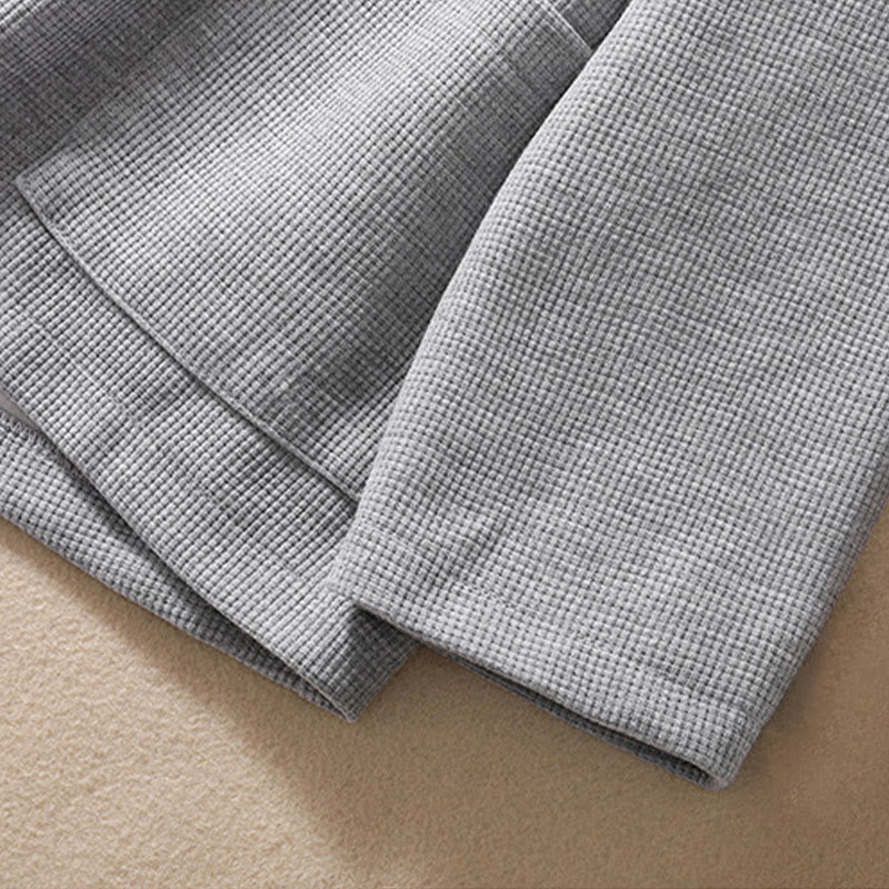 Buddha Stones Plain Lapel Women's Cotton Jacket With Pockets - image 17