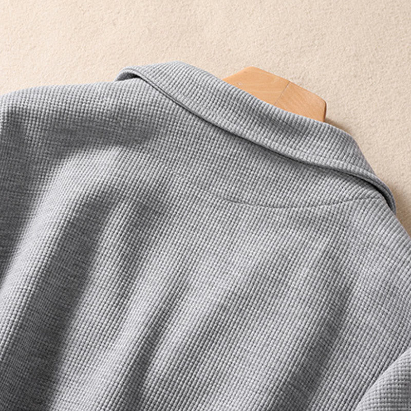 Buddha Stones Plain Lapel Women's Cotton Jacket With Pockets - image 18