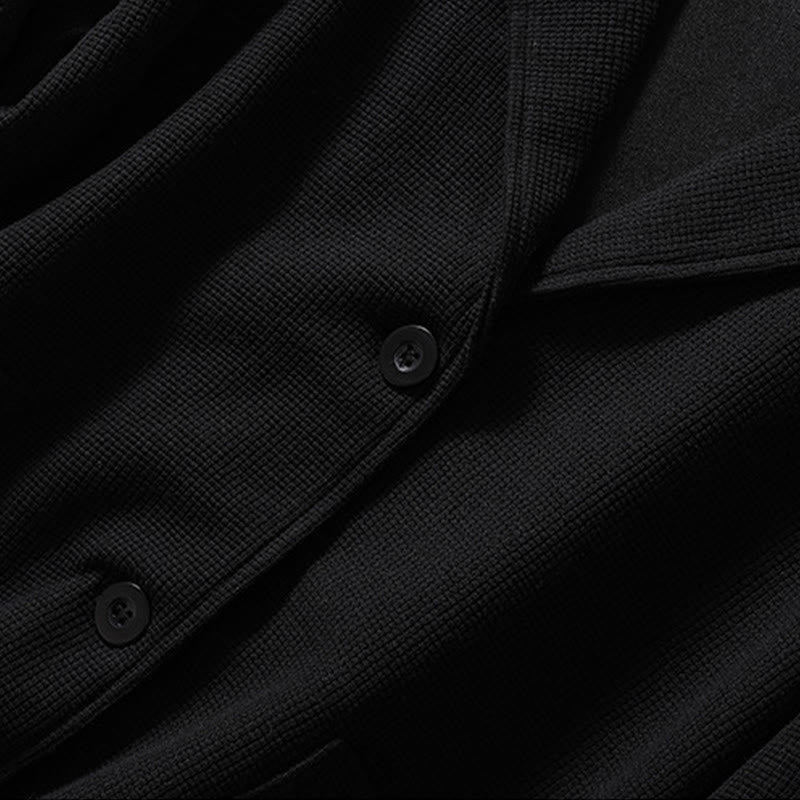 Buddha Stones Plain Lapel Women's Cotton Jacket With Pockets - image 31