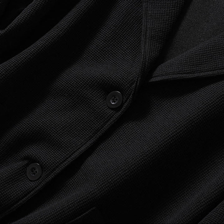 Buddha Stones Plain Lapel Women's Cotton Jacket With Pockets - image 31