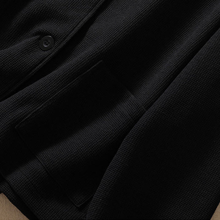 Buddha Stones Plain Lapel Women's Cotton Jacket With Pockets - image 28