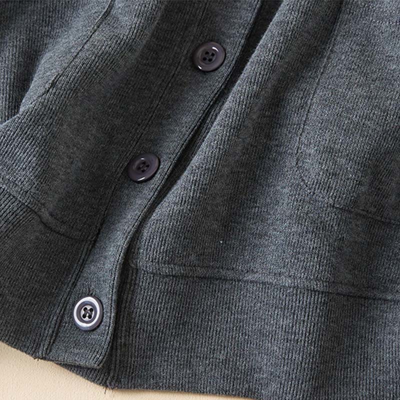 Buddha Stones Plain Buttons Women's Cotton Hooded Jacket With Pockets - image 4