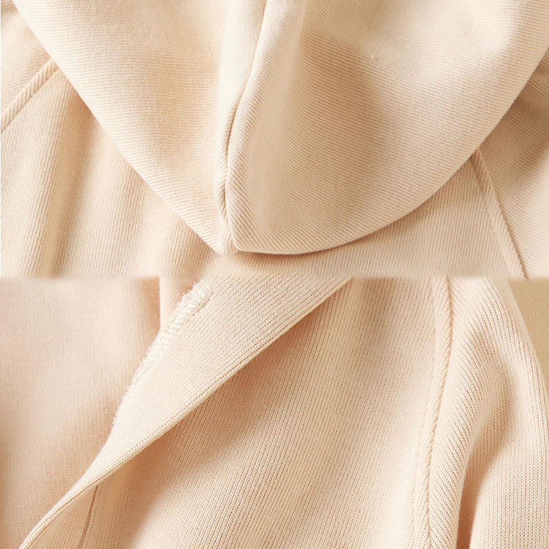 Buddha Stones Plain Buttons Women's Cotton Hooded Jacket With Pockets - image 12